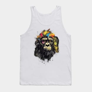 Colorful Gorilla - Ink Illustration Tank Top